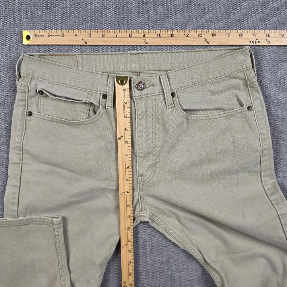 Levi's 502 Regular Tapered Mens 34x30 Tan Khaki Twill Chino Pants Stretch Casual